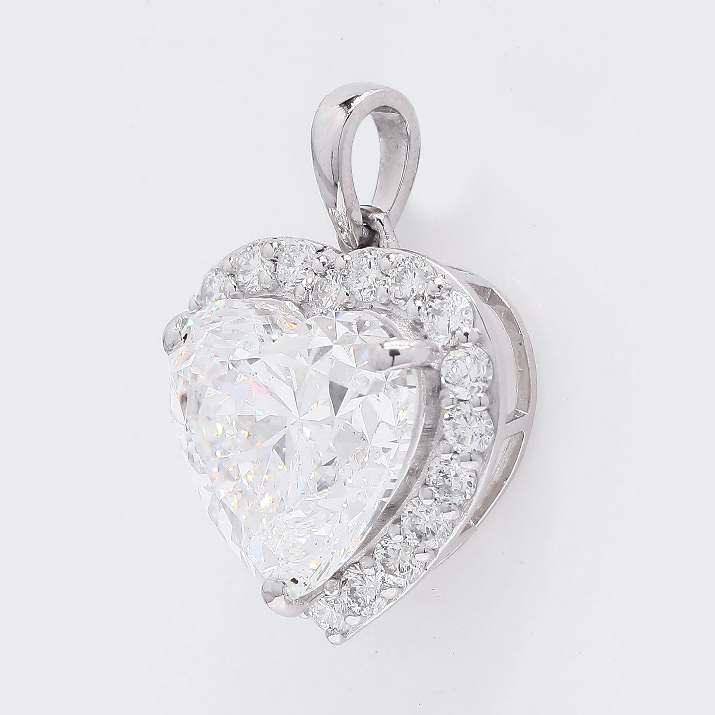 4.64 Ct Heart Brilliant Lab Grown Diamond 950 Platinum Pendant