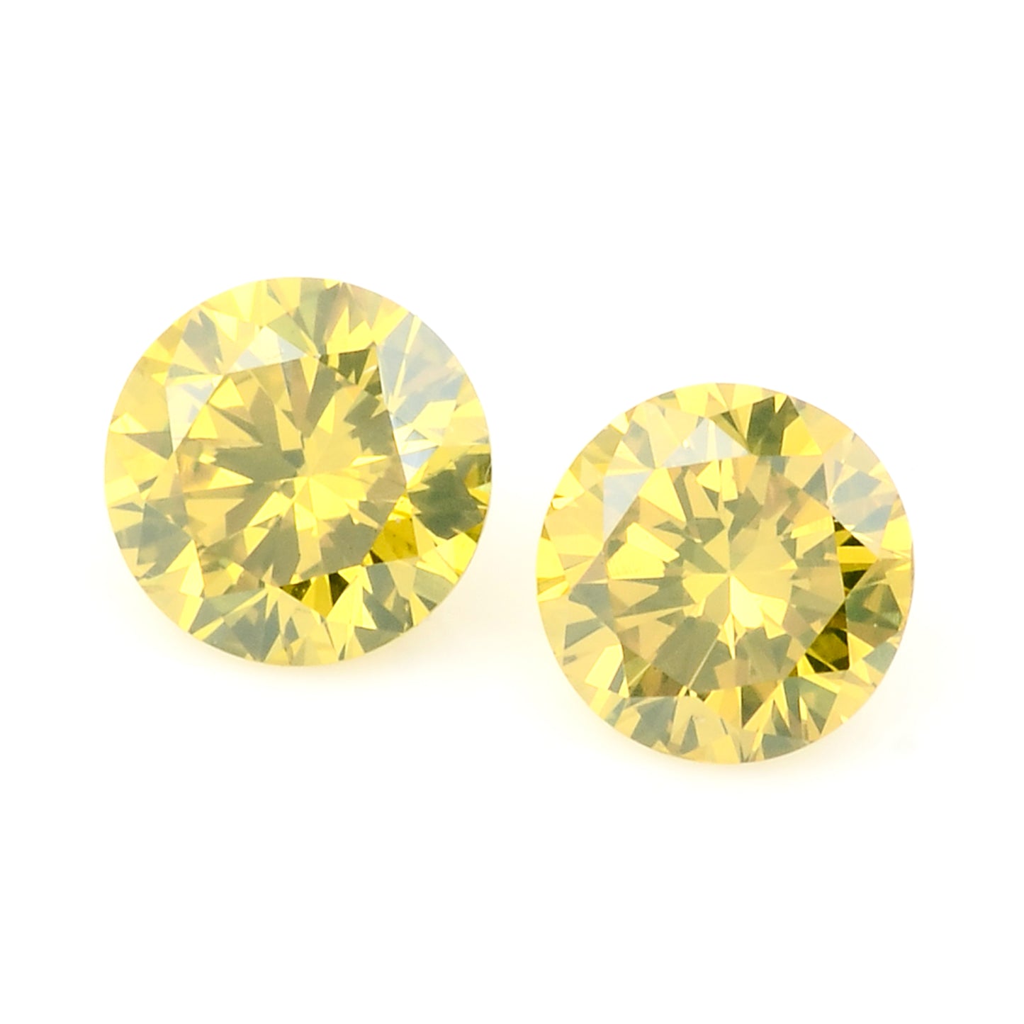 0.41 Yellow Diamond Round Loose Gemstone