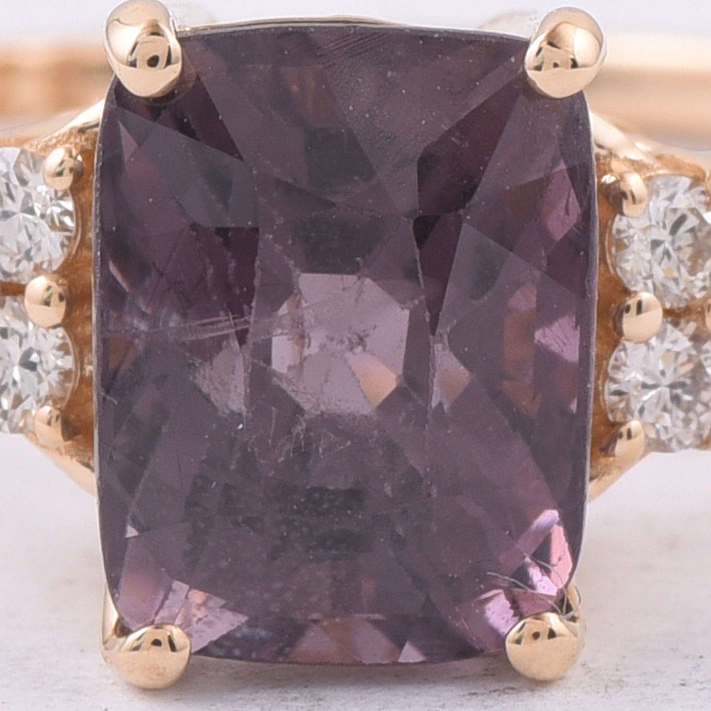 2.81 Ct Cushion Natural Spinel 14K Gold Ring
