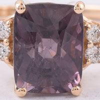 2.81 Ct Cushion Natural Spinel 14K Gold Ring