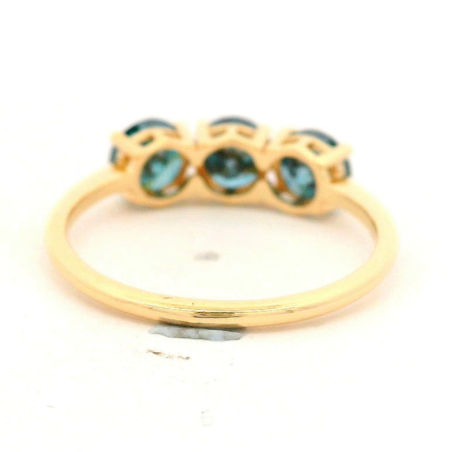 1.63 Ct Round Blue Diamond 14K Gold Ring