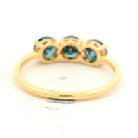 1.63 Ct Round Blue Diamond 14K Gold Ring