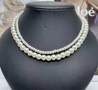 Imitation Pearl Gold Plated Brass Necklace