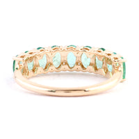 1.69 Ct Oval Mixed Cut Natural Beryl Emerald 14K Gold Ring