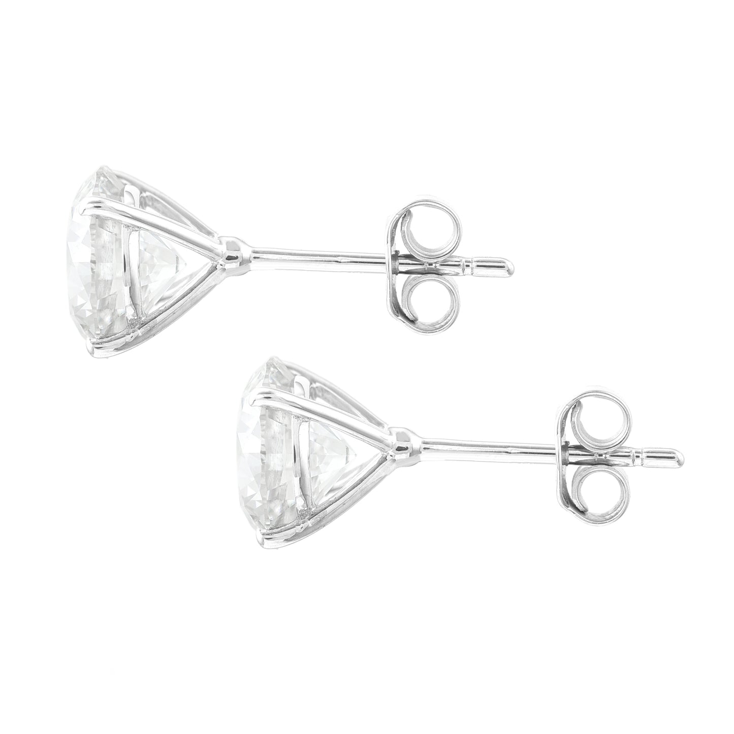 3.18 Carats Lab Grown Diamond 14K Gold Earrings