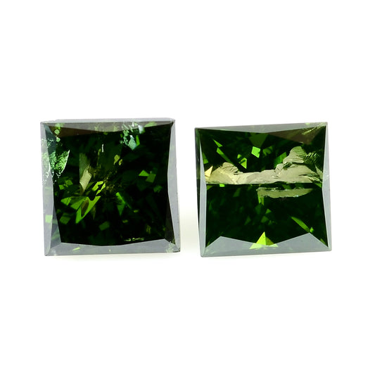 0.55 Green Diamond Sqaure Loose Gemstone