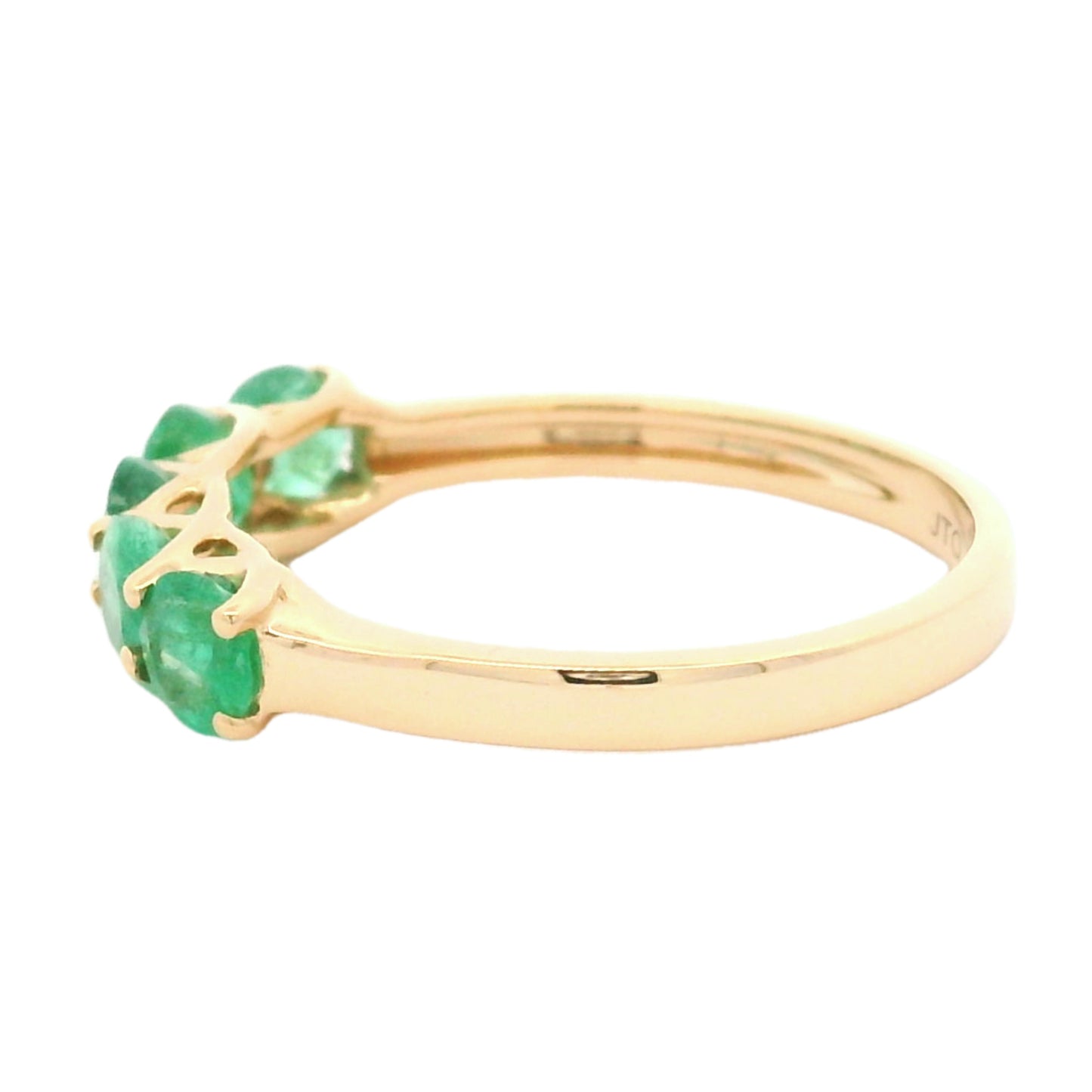 1.29 Ct Round Emerald 14K Gold Ring