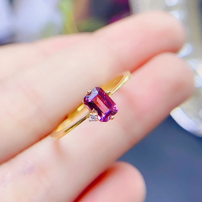 Garnet 925 Sterling Silver Ring