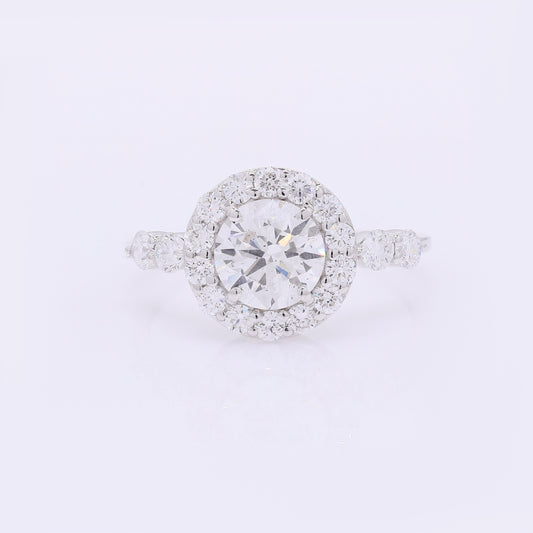 2.10 Carats Lab Grown Diamond 14K Gold Ring