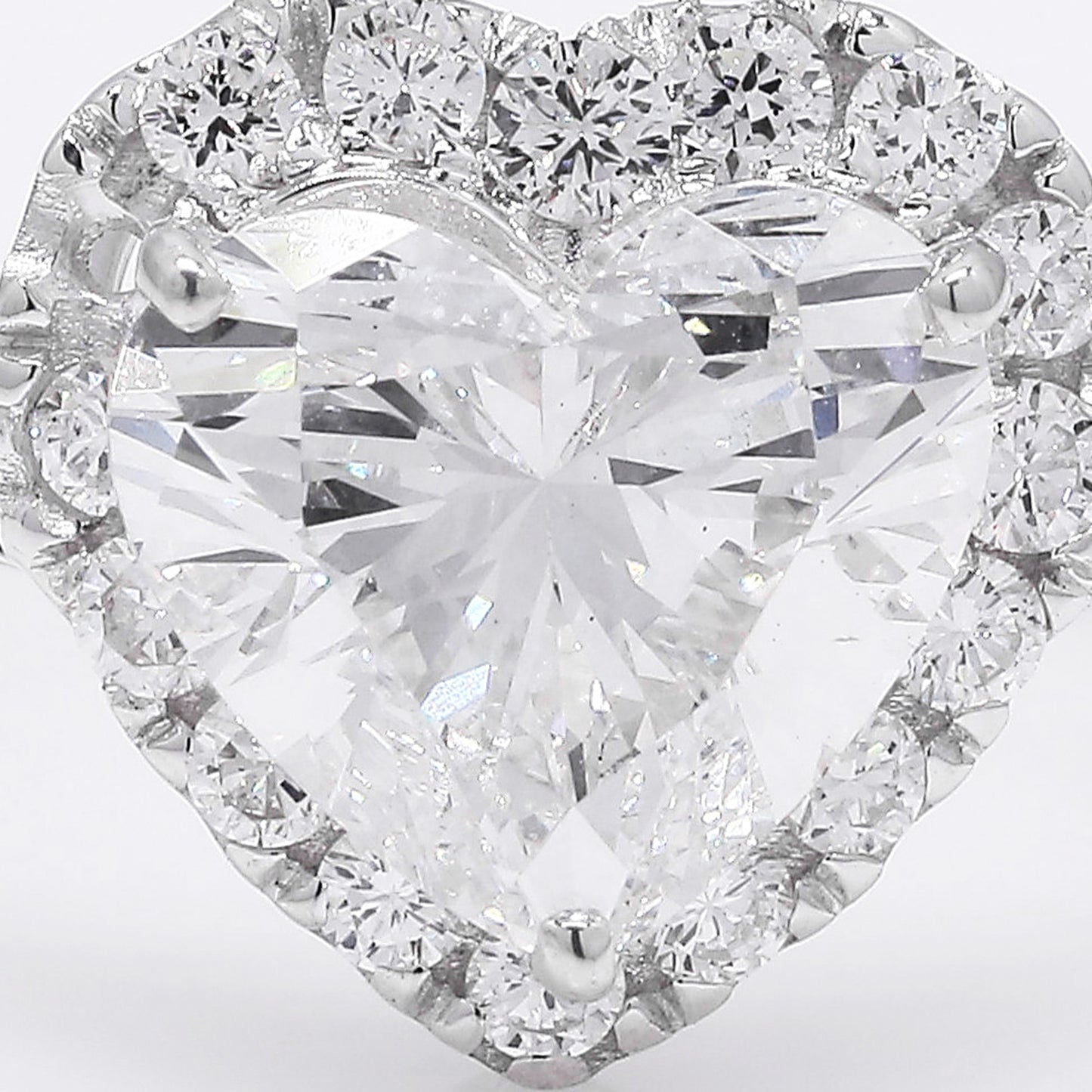 2.42 Ct Heart Brilliant Lab Grown Diamond 14K Gold Ring