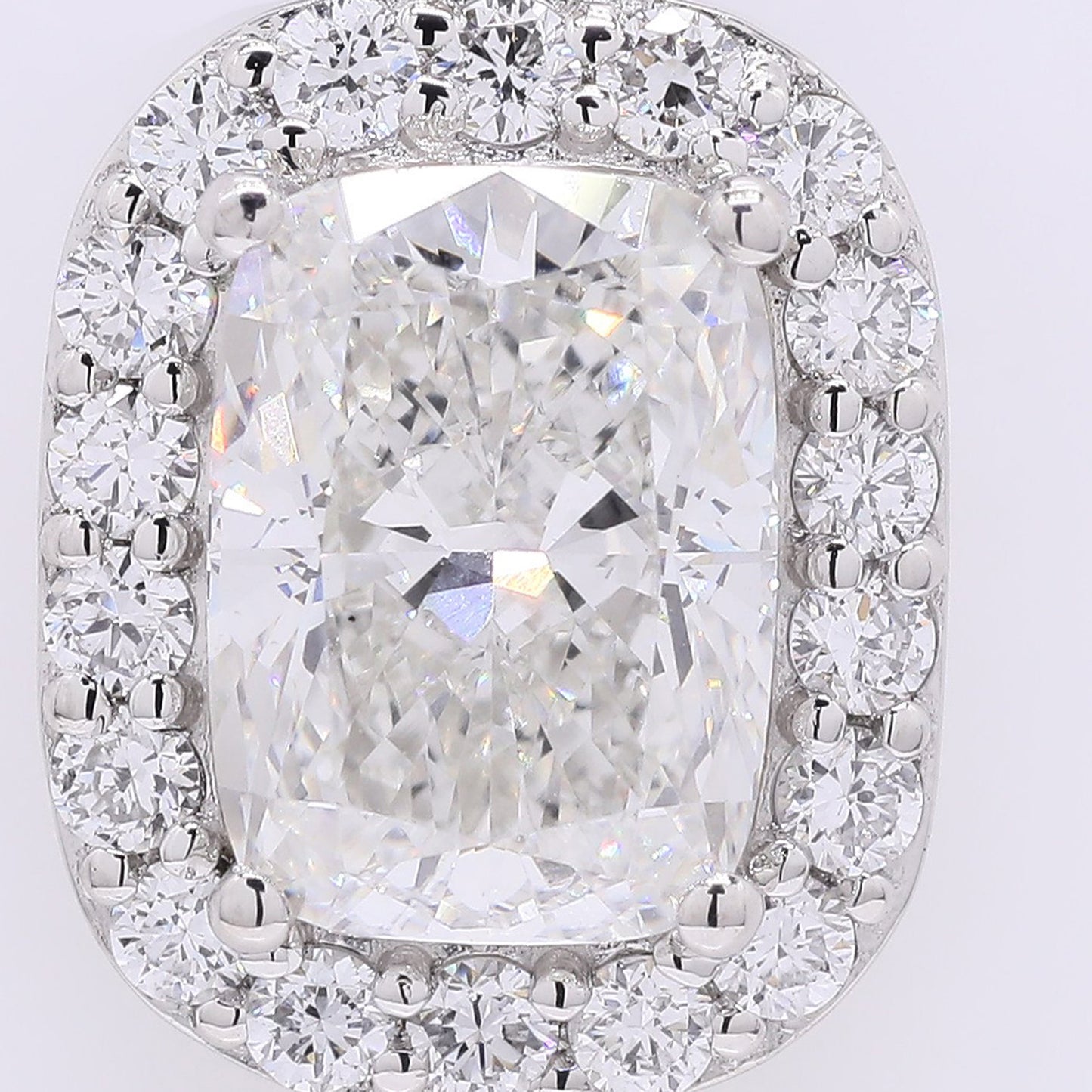 2.28 Ct Cushion Modified Brilliant Lab Grown Diamond 950 Platinum Pendant