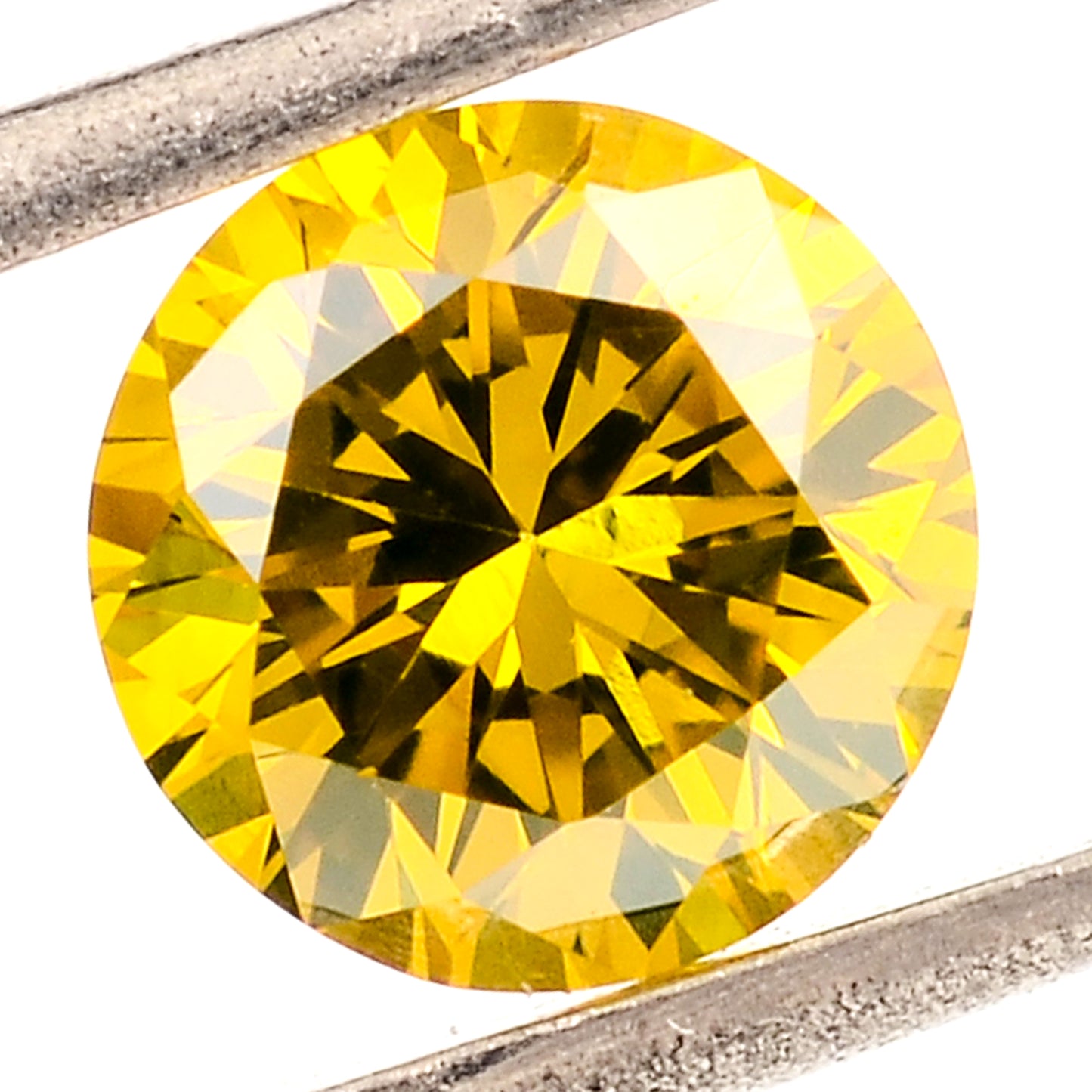 0.60 Yellow Diamond Round Loose Gemstone