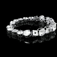 28.51 Ct Round Lab Grown Diamond 14K Gold Bracelet