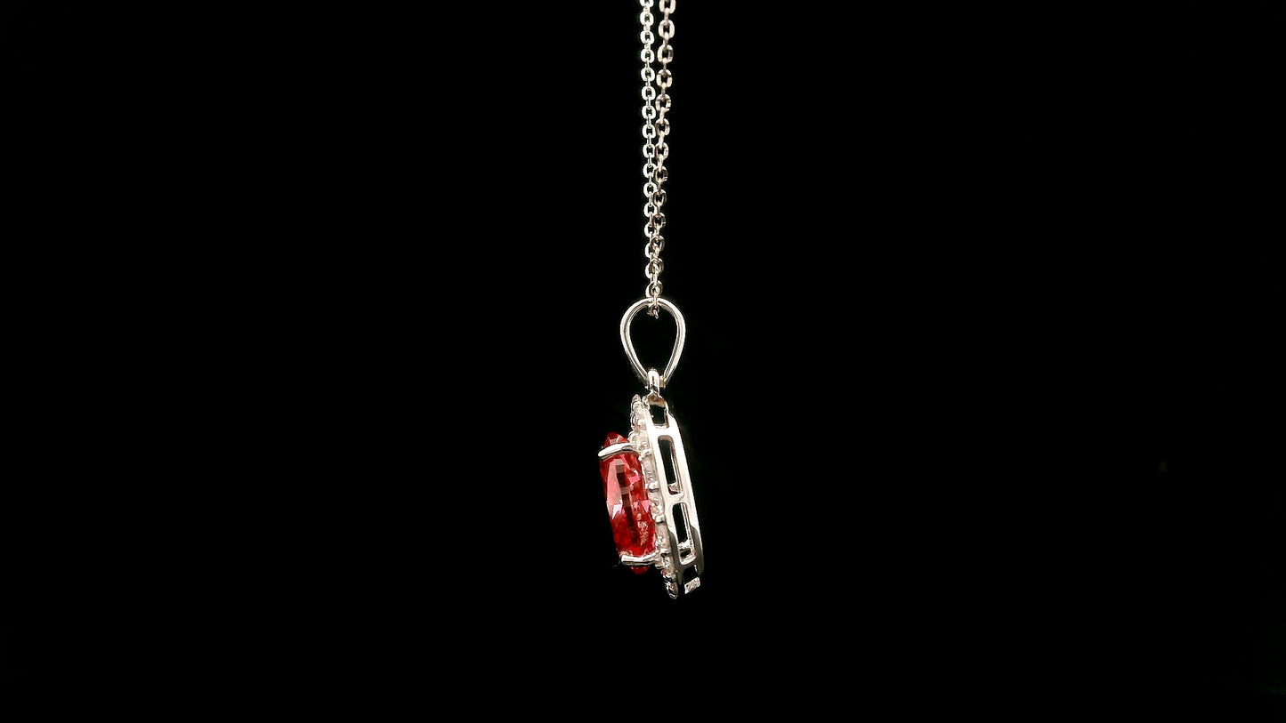 2.41 Carats Pink Lab Grown Diamond 14K Gold Pendant