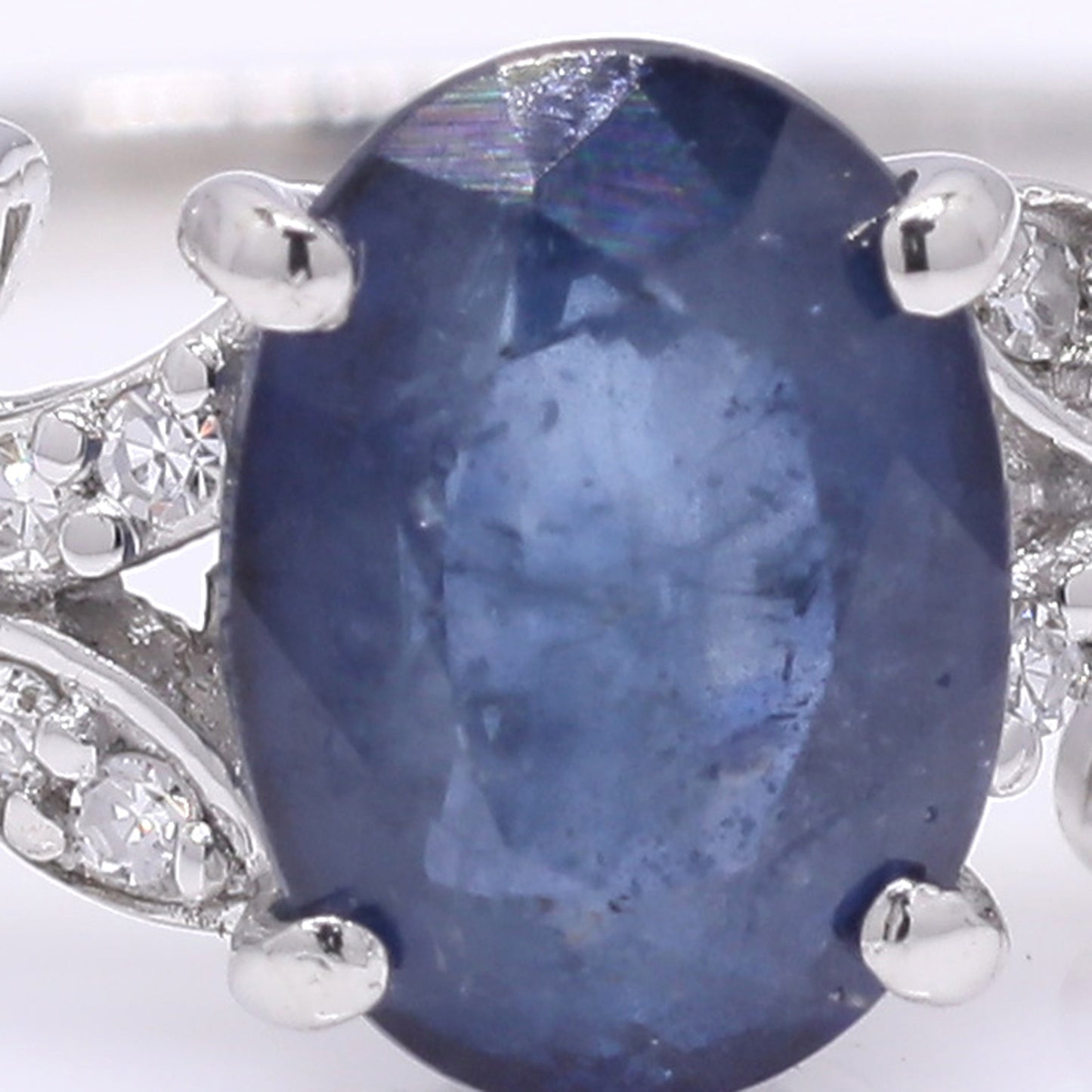 1.34 Ct Oval Mixed Cut Natural Sapphire 950 Platinum Ring