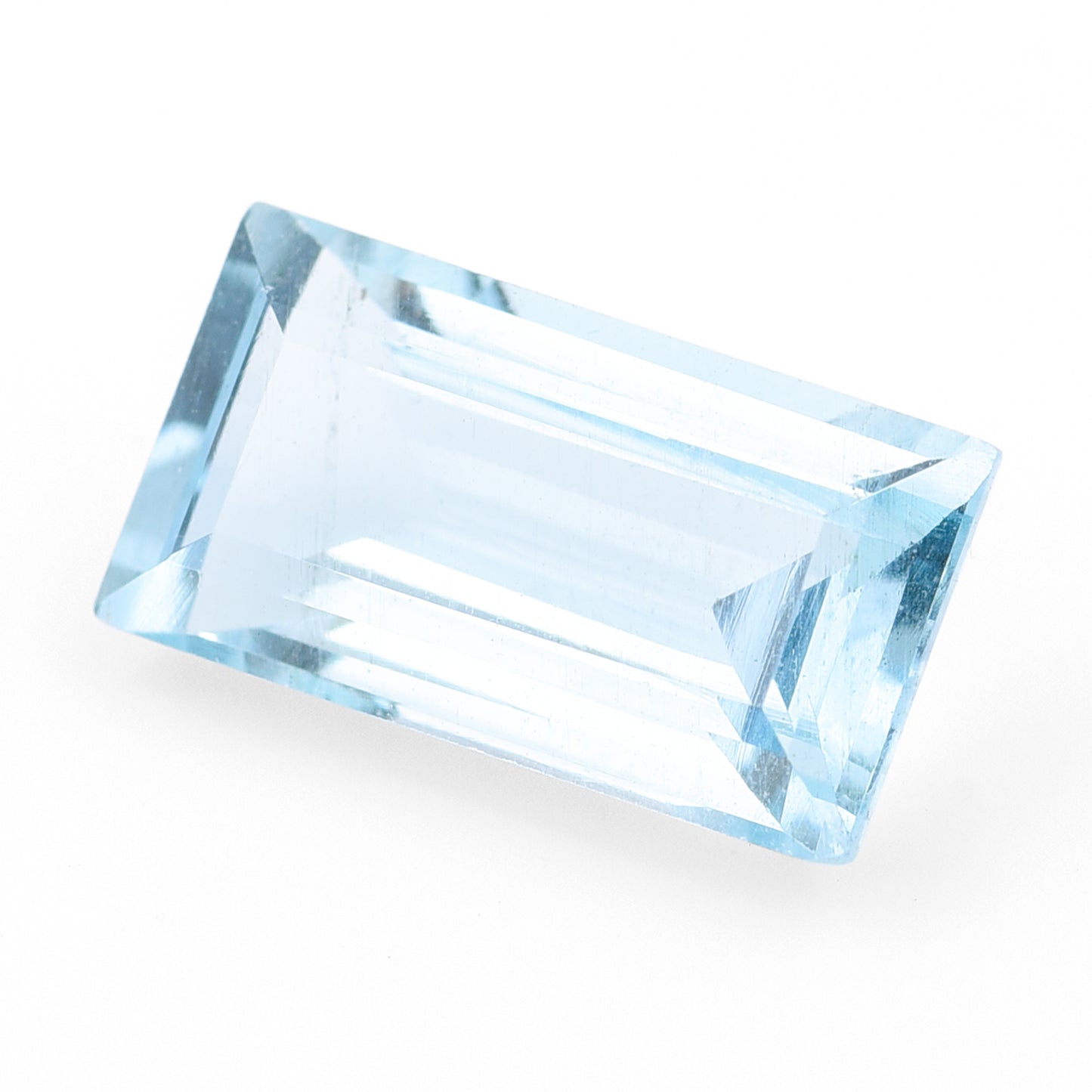 3.43 Natural Beryl Aquamarine Rectangular Step Cut Gemstone