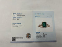 1.89 Ct Octagon Step Cut Natural Emerald 14K Gold Ring