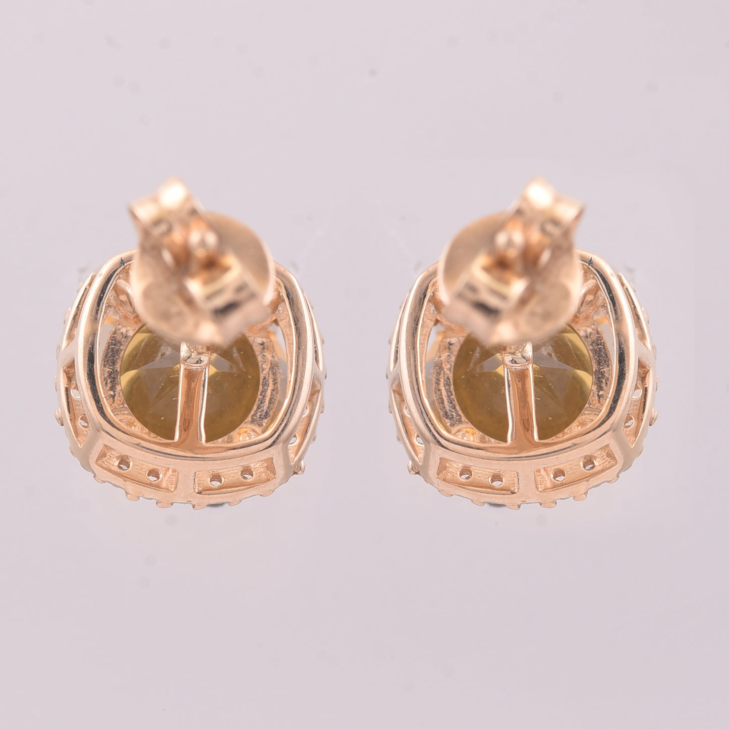 2.02 Ct Round Mixed Cut Natural Fire Opal 14K Gold Earrings