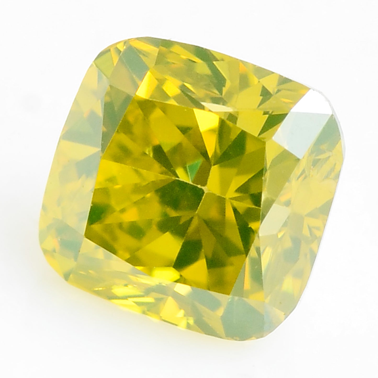 0.39 Carat Yellow Diamond Cushion Loose Gemstone