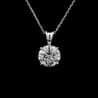 2.81 Carats Lab Grown Diamond 14K Gold Pendant