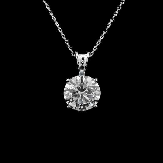 2.81 Carats Lab Grown Diamond 14K Gold Pendant