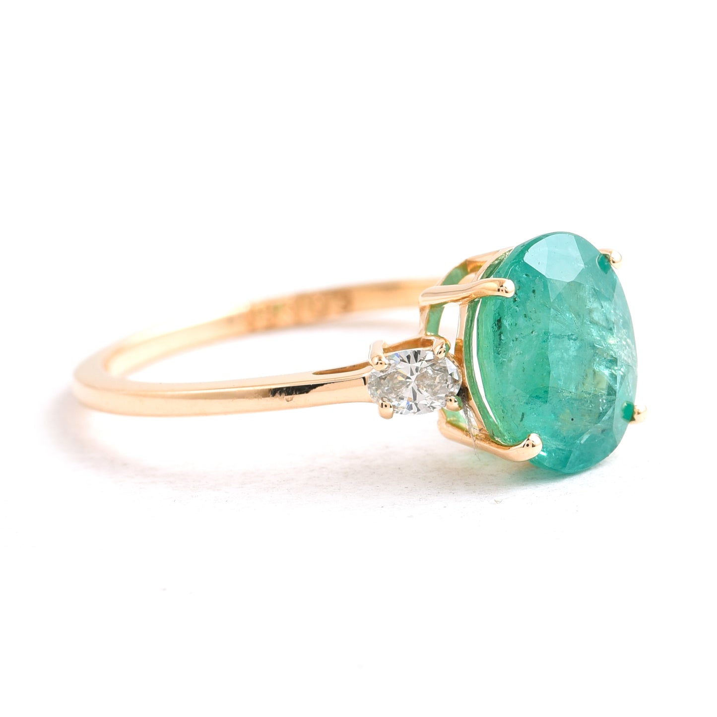 2.06 Ct Oval Emerald 14K Gold Ring