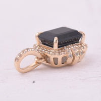 2.07 Ct Octagon Tourmaline 9K Gold Pendant