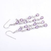 10.33 Ct Amethyst 925 Sterling Silver Earrings