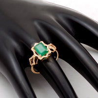 1.97 Ct Octagon Natural Emerald 14K Gold Ring