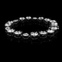 30.38 Ct Round Lab Grown Diamond 14K Gold Bracelet