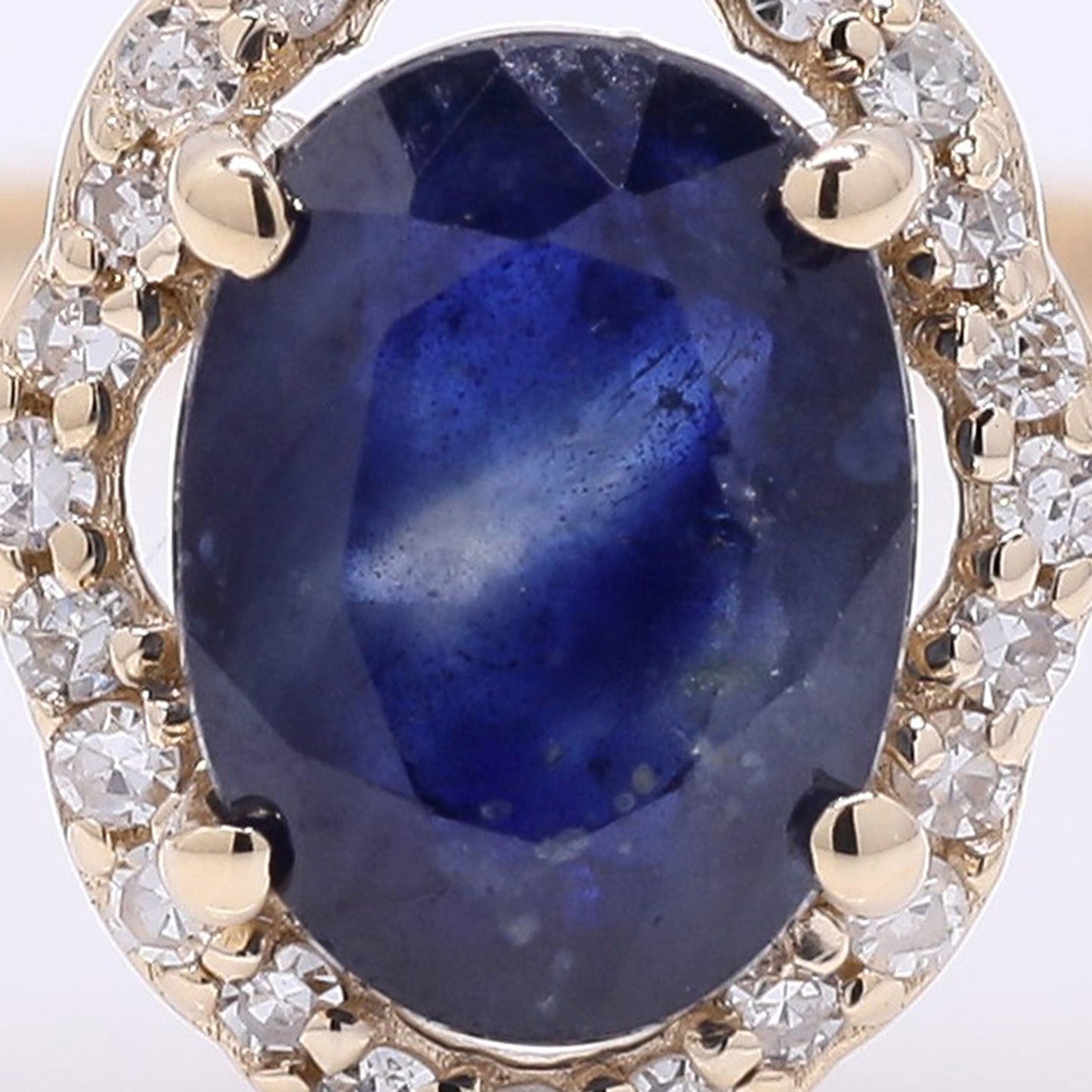1.61 Ct Oval Mixed Cut Natural Sapphire 14K Gold Ring