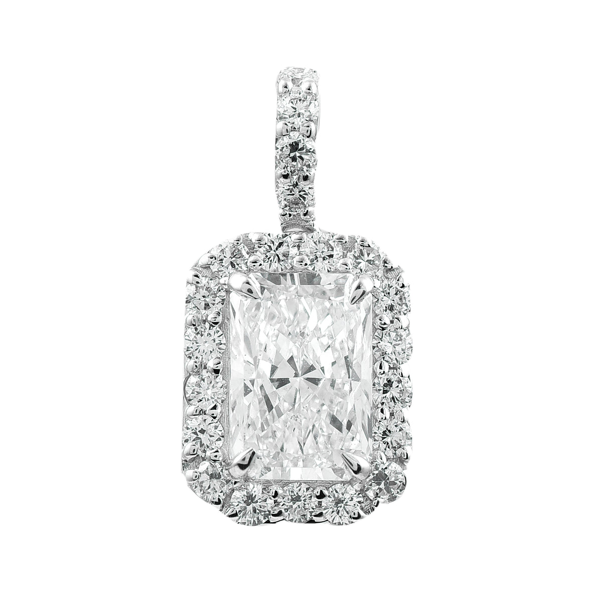 2.46 Carats Lab Grown Diamond 14K Gold Pendant