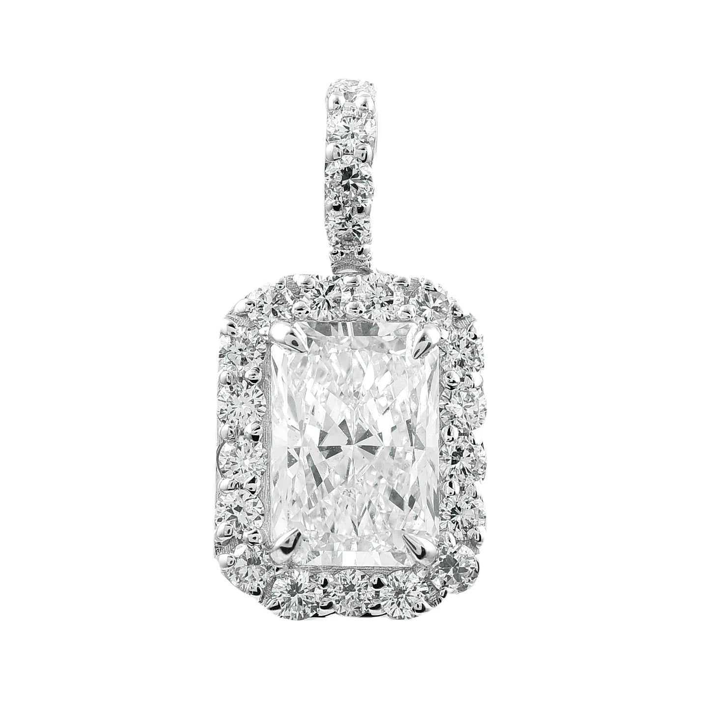 2.46 Carats Lab Grown Diamond 14K Gold Pendant