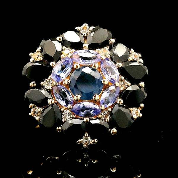 3.38 Ct Round Sapphire 14K Gold Ring