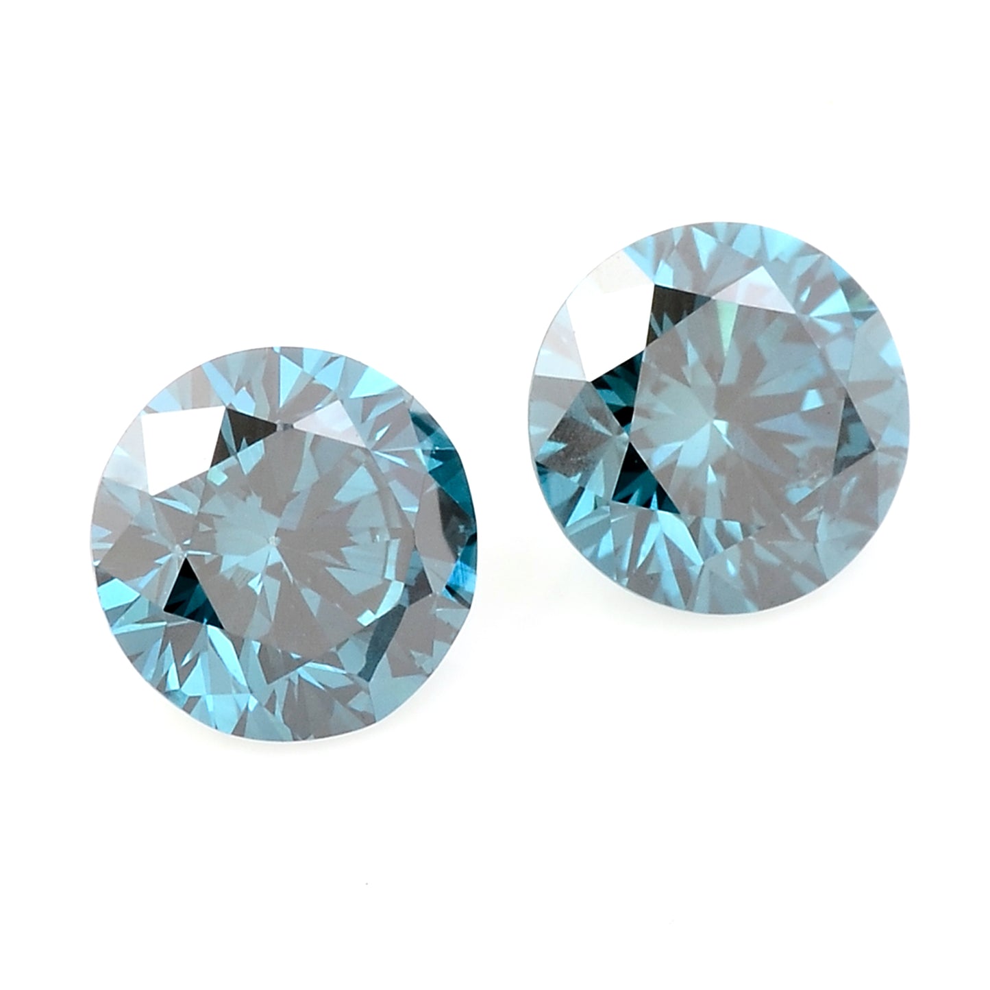 0.42 Blue Diamond Round Loose Gemstone