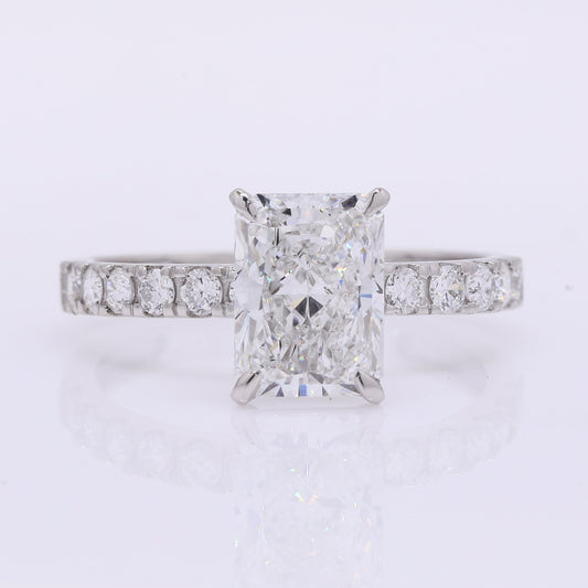 2.34 Carats Lab Grown Diamond 950 Platinum Ring