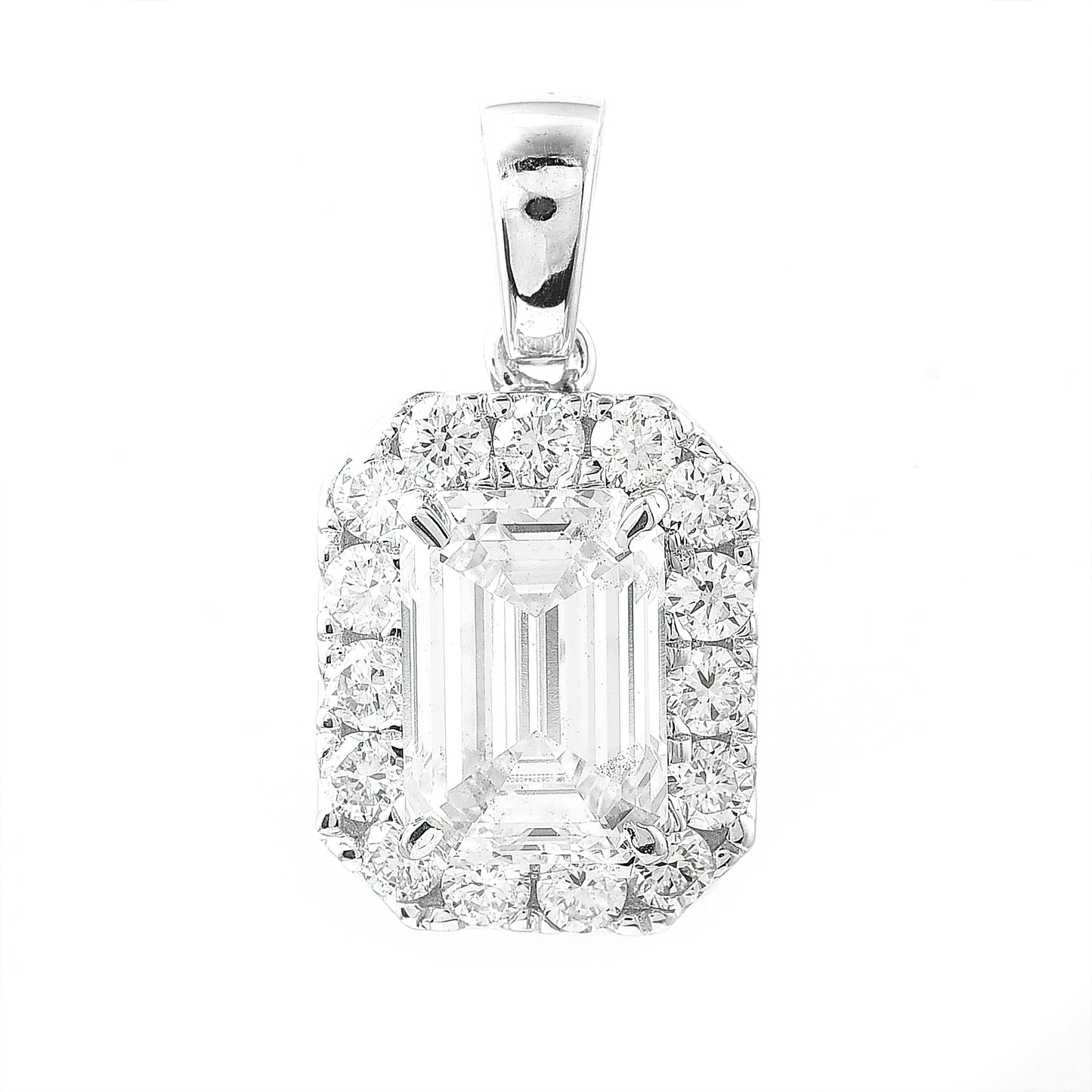 2.81 Carats Lab Grown Diamond 14K Gold Pendant