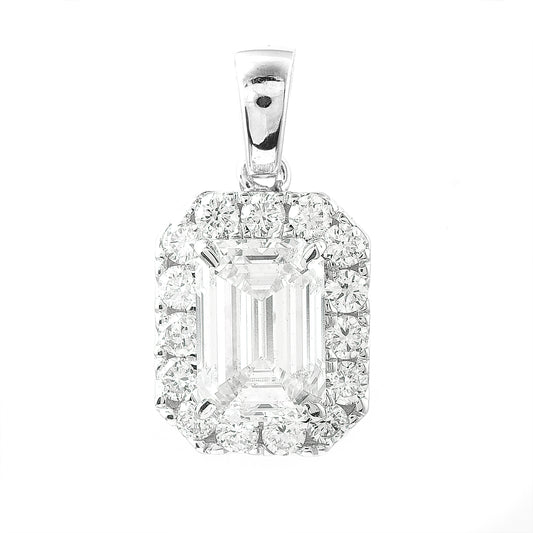 2.81 Carats Lab Grown Diamond 14K Gold Pendant