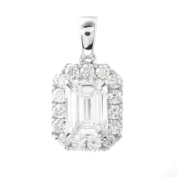 2.81 Carats Lab Grown Diamond 14K Gold Pendant