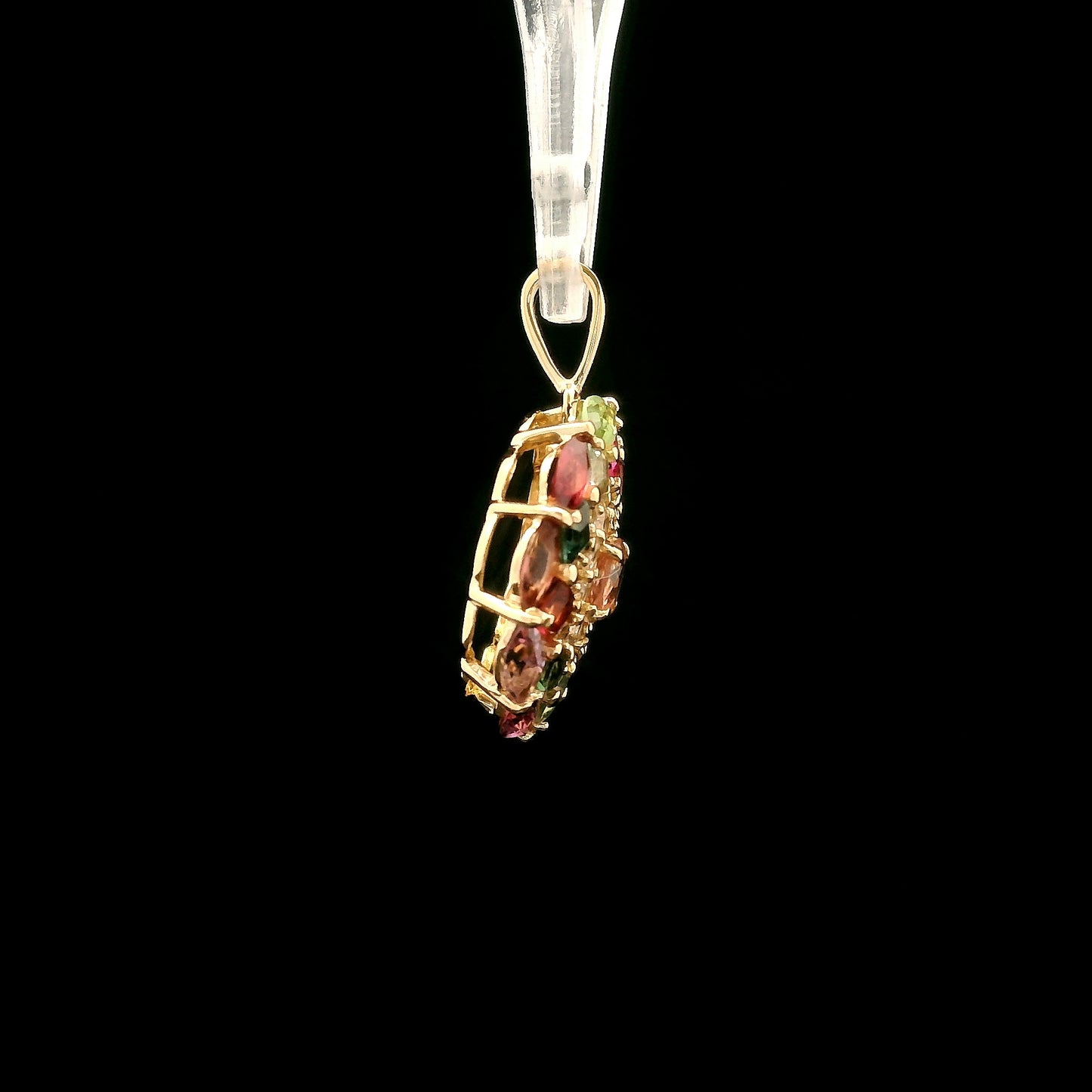 1.67 Ct Round Tourmaline 14K Gold Pendant