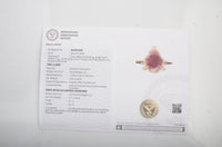 2.15 Ct Pear Mixed Cut Natural Corundum Ruby 14K Gold Ring