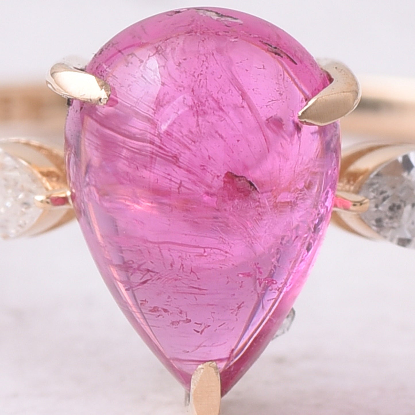 1.97 Ct Pear Tourmaline 14K Gold Ring