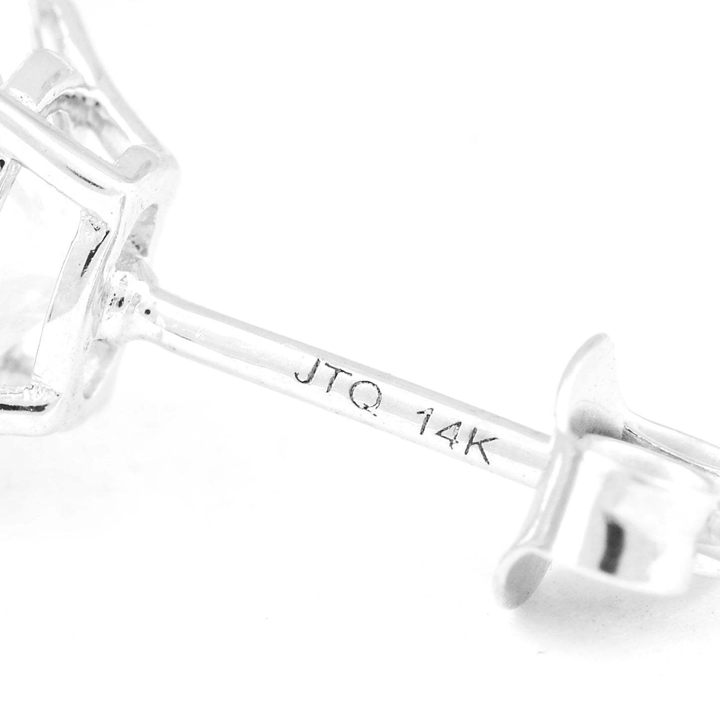 3.03 Carats Lab Grown Diamond 14K Gold Earrings