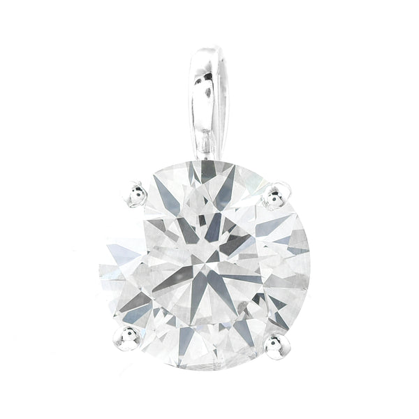 3.06 Carats Lab Grown Diamond 14K Gold Pendant