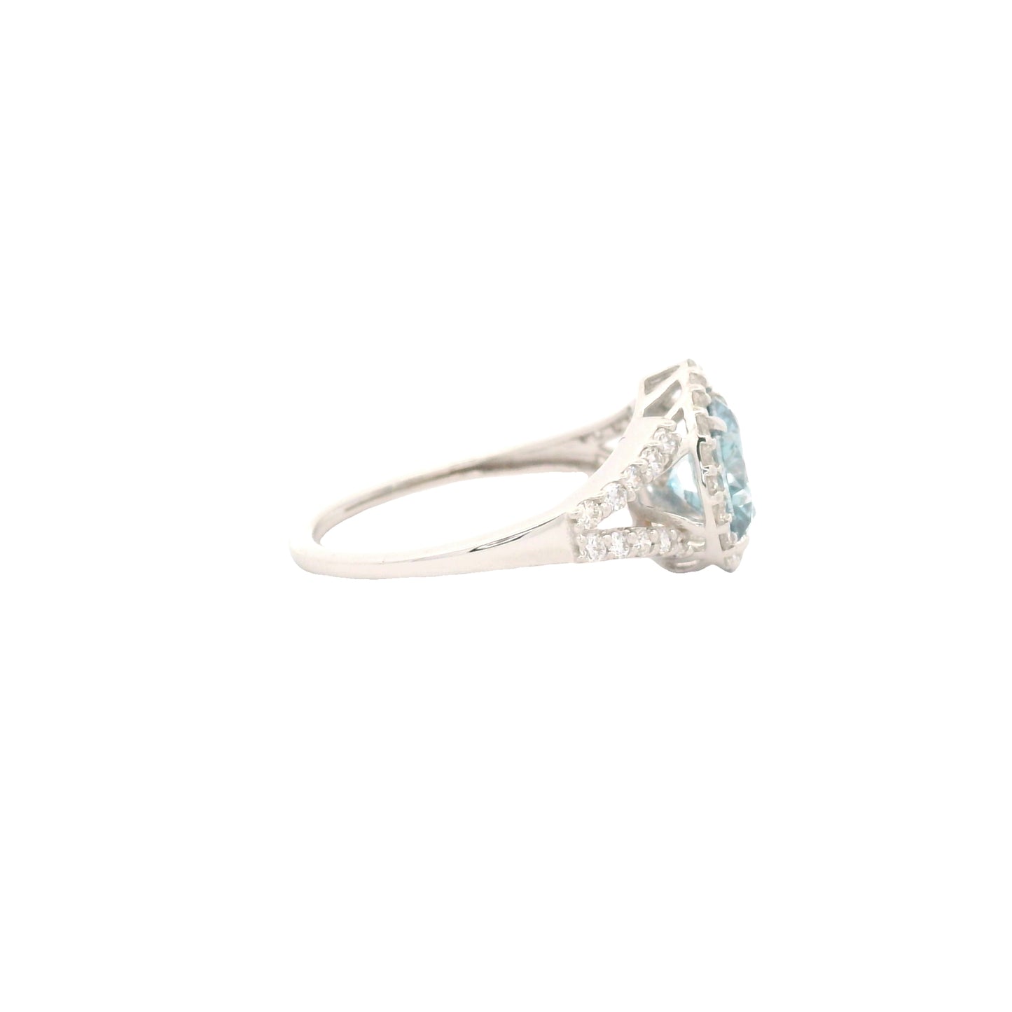 1.94 Carats Blue Lab Grown Diamond 14K Gold Ring