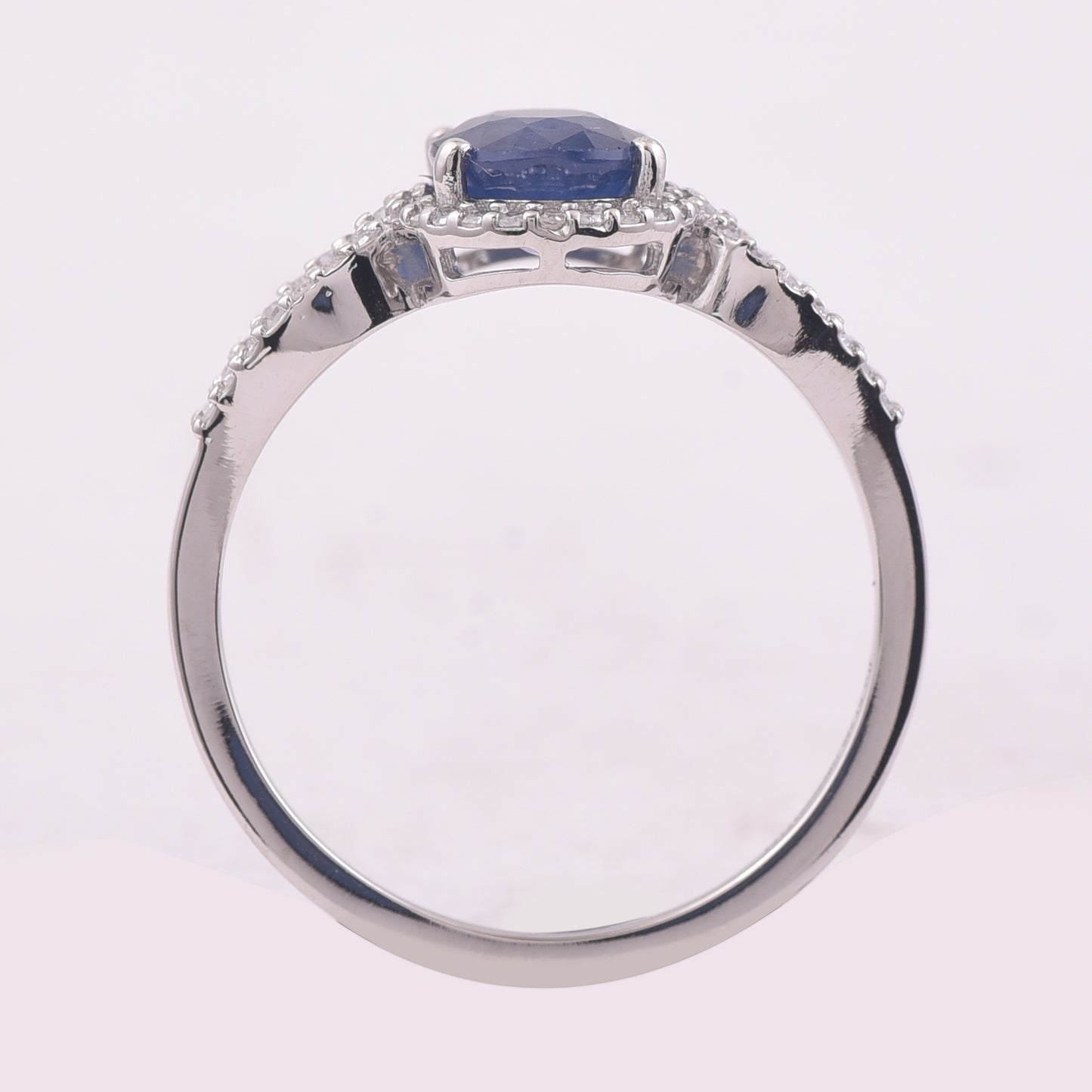1.83 Ct Oval Mixed Cut Natural Sapphire 950 Platinum Ring