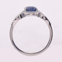 1.83 Ct Oval Mixed Cut Natural Sapphire 950 Platinum Ring