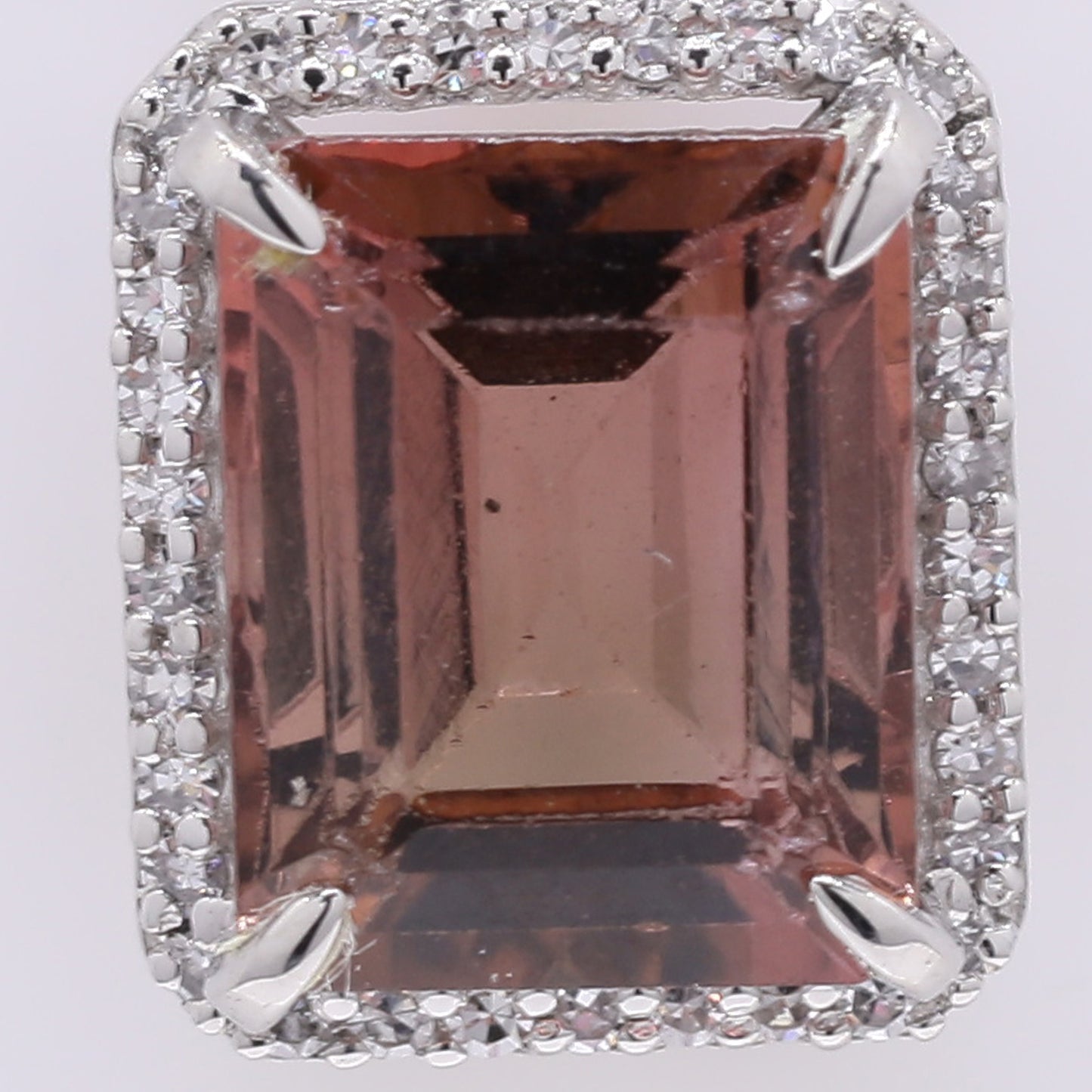 2.69 Ct Octagon Step Cut Natural Tourmaline 950 Platinum Pendant