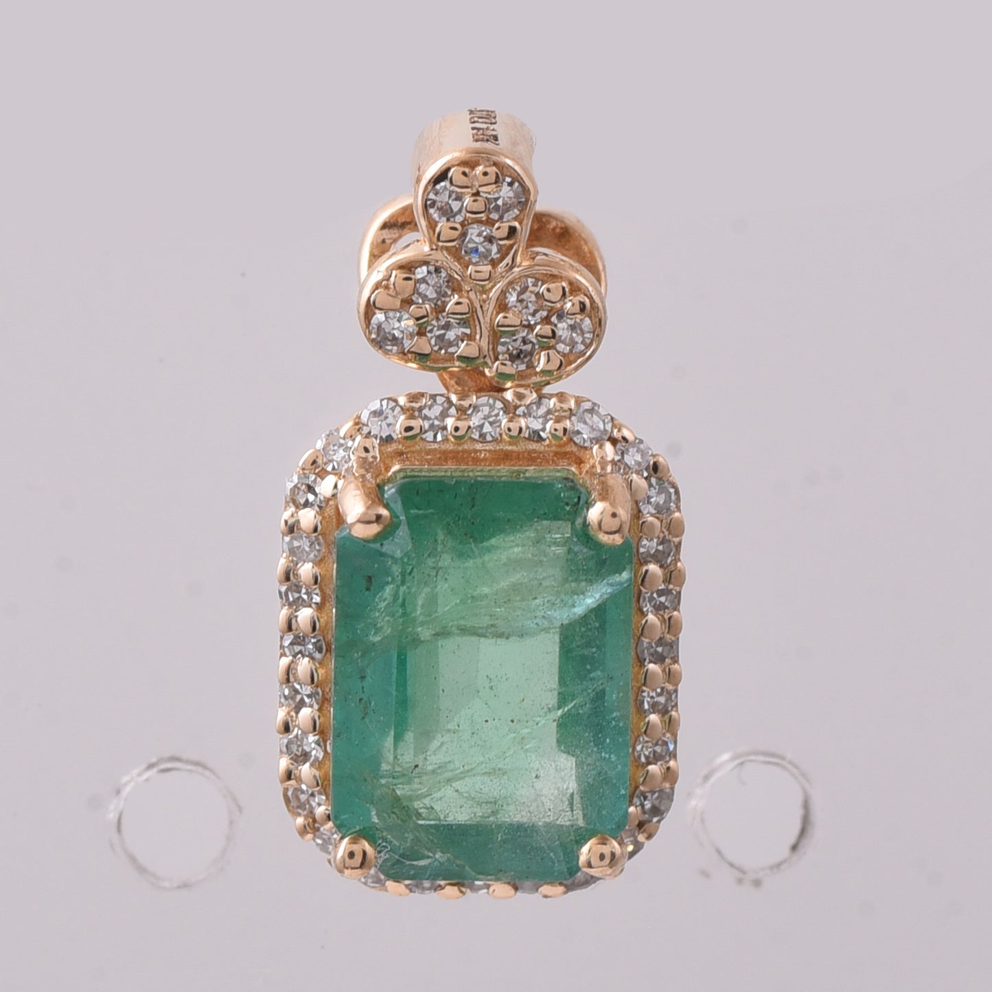 1.83 Ct Octagon Emerald 14K Gold Pendant