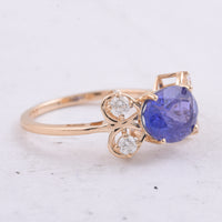 2.64 Ct Oval Natural Tanzanite 14K Gold Ring